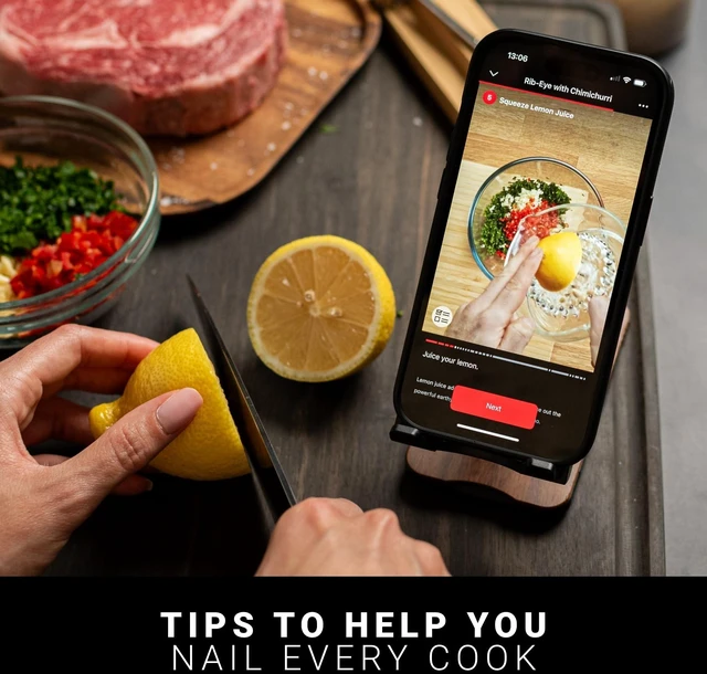 Alt view image 10 of 14 - Plus Smart Meat Thermometer, Honey, Bluetooth, 165ft, Grill & Oven | 165ft Bluetooth range for BBQ, grill, oven, smoker, air fryer, kitchen. Great for steak, chicken, turkey. Recipes in app.