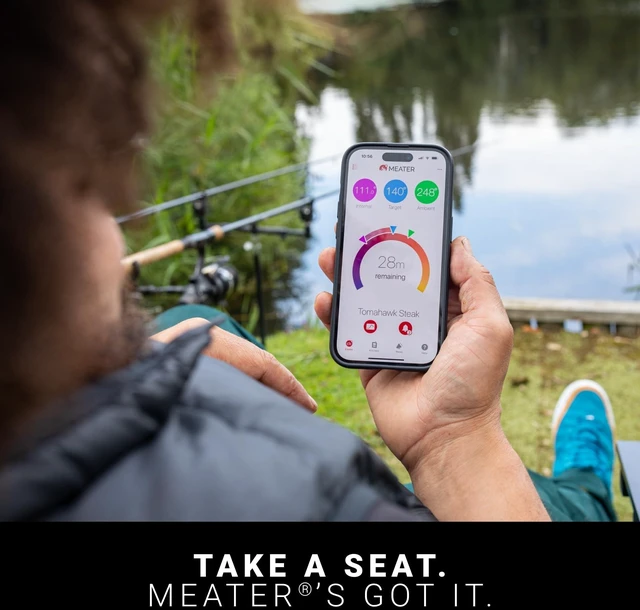 Alt view image 13 of 14 - Plus Smart Meat Thermometer, Honey, Bluetooth, 165ft, Grill & Oven | 165ft Bluetooth range for BBQ, grill, oven, smoker, air fryer, kitchen. Great for steak, chicken, turkey. Recipes in app.