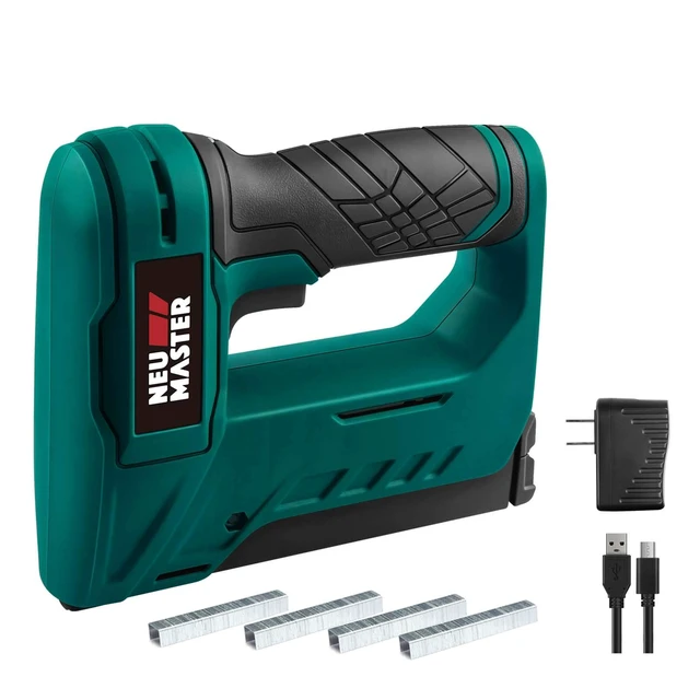Alt view image 8 of 14 - Electric Staple Gun for Wood - Cordless Stapler Gun with T50 Staples, USB Charger, Heavy Duty Satple Gun for Upholstering, Crafts, DIY, Carpentry, Material Repair