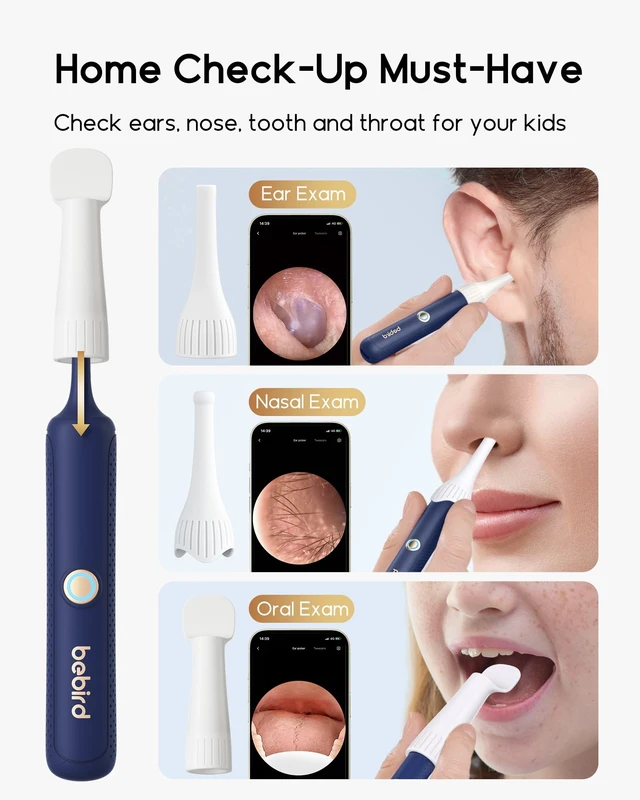 Alt view image 2 of 2 - R37R Ear Wax Removal Tool Camera, Flexible Scope and Visual Tweezers | FSA HSA Eligible, IP67 3P HD Camera, 90-Min Runtime, 12 Tips for Wet or Dry Wax, 3-Piece Home ENT Cleaning Kit for Family Use