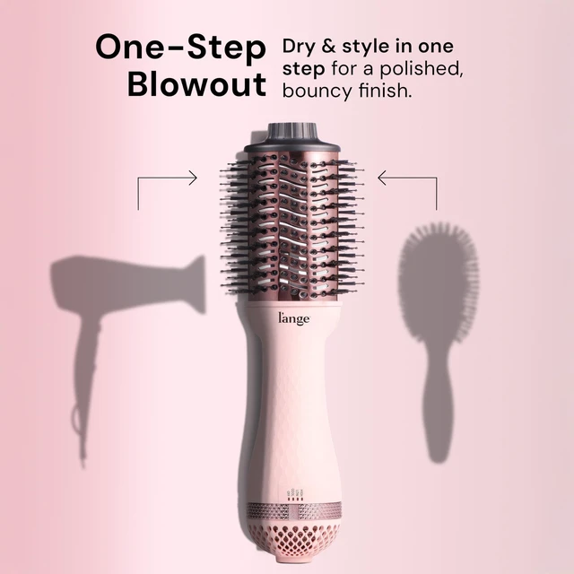 Alt view image 9 of 14 - Le Volume 2-in-1 Titanium Blow Dryer Brush | Frizz Control Blowout Hair Dryer Brush for Drying and Styling | Volumizing Hot Air Styler for All Hairstyles | Oval Barrel | Blush - 75mm