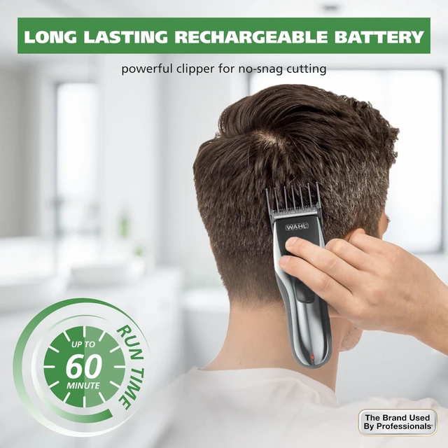 Alt view image 12 of 14 - Clipper Rechargeable Cord/Cordless Haircutting & Trimming Kit | Cordless Haircutting, Trimming Long Beards & All Body Grooming, Use Plugged In Or Cordless 79434