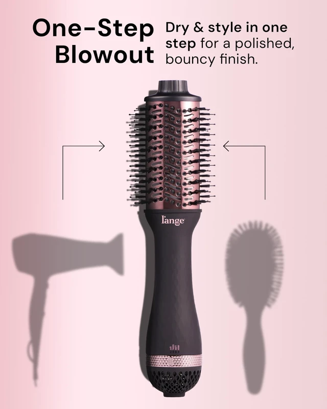 Alt view image 9 of 14 - Le Volume 2-in-1 Titanium Blow Dryer Brush | Frizz Control Blowout Hair Dryer Brush for Drying and Styling | Volumizing Hot Air Styler for All Hairstyles | Oval Barrel | Black - 60mm