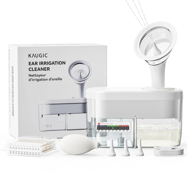 Alt view image 6 of 10 - Electric Ear Wax Removal Kit for Adults, FSA-HSA-Eligible, Home Use | One-Handed Ear Irrigation Flushing System, Big Dual Water Tank(Each 400ML), 1-Hole/3-Hole Nozzle, 4 Cleaning Modes