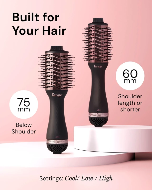 Alt view image 13 of 14 - Le Volume 2-in-1 Titanium Blow Dryer Brush | Frizz Control Blowout Hair Dryer Brush for Drying and Styling | Volumizing Hot Air Styler for All Hairstyles | Oval Barrel | Black - 60mm