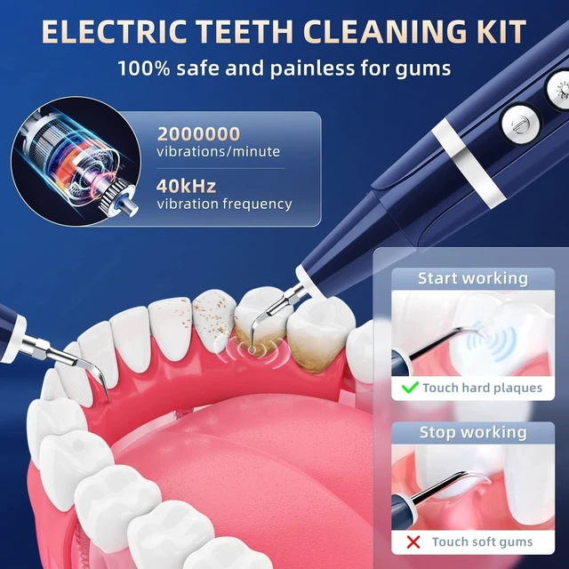 Alt view image 9 of 14 - Plaque Remover for Teeth - Tartar Remover for Teeth, Dental Calculus Remover Teeth Cleaning Kit