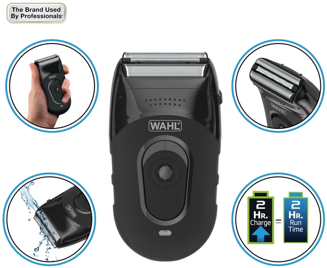 Alt view image 9 of 14 - Compact Lithium-Ion Rechargeable Flexible Foil Shaver Kit & Cutter Bar | Travel-Friendly, Daily Face Shaving, Dual Flexible Foils For A Close & Smooth Shave, Hygienic Rinesable Foils Model 7065