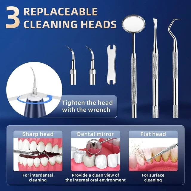 Alt view image 13 of 14 - Plaque Remover for Teeth - Tartar Remover for Teeth, Dental Calculus Remover Teeth Cleaning Kit