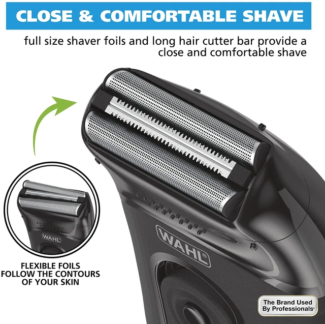 Alt view image 11 of 14 - Compact Lithium-Ion Rechargeable Flexible Foil Shaver Kit & Cutter Bar | Travel-Friendly, Daily Face Shaving, Dual Flexible Foils For A Close & Smooth Shave, Hygienic Rinesable Foils Model 7065