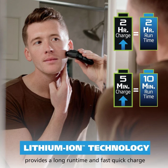 Alt view image 14 of 14 - Compact Lithium-Ion Rechargeable Flexible Foil Shaver Kit & Cutter Bar | Travel-Friendly, Daily Face Shaving, Dual Flexible Foils For A Close & Smooth Shave, Hygienic Rinesable Foils Model 7065