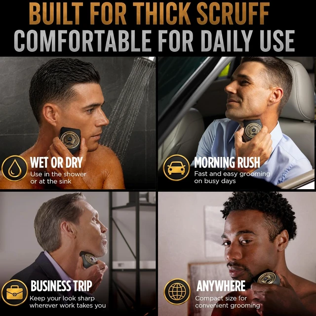 Alt view image 14 of 14 - Electric Razor for Men, Waterproof Titanium Travel Shaver | Dual Titanium Blades Wet & Dry Waterproof Fast USB Charging Travel Pouch Included