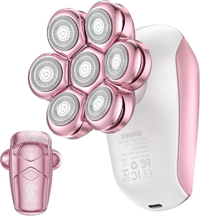 Alt view image 8 of 14 - Electric Razors for Women Legs: Rechargeable Electric Shavers for Body - Waterproof Wet Dry Hair Remover for Lady Face Underarms Public (Glossy Pink)