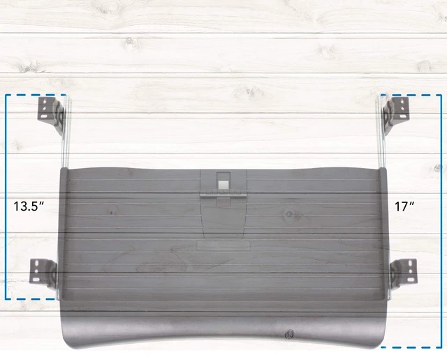 Alt view image 13 of 14 - Keyboard Tray Under Desk with Adjustable Mouse Platform Easy-Glide Sliding Drawer Under Desk Slide Out Ergonomic Under Key Board Shelf for Office, Gaming, and Workstations
