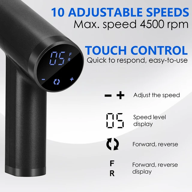 Alt view image 10 of 14 - Upgraded Electric Callus Remover for Feet 4500rpm, Adjustable Speed Professional Electric Foot Sander Grinder Foot File for Calloused Feet Dead Hard Cracked Skin, with 4 Interchangeable Heads (Black)