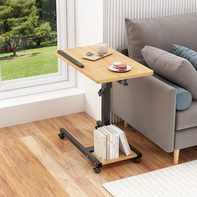 Alt view image 13 of 14 - TigerDad Mobile Adjustable Height Laptop Stand PC Computer Portable Notebook Swivel Laptop Desk Rolling Table Desk Cart Tiltable with Wheels Casters& Mouse Pad Table