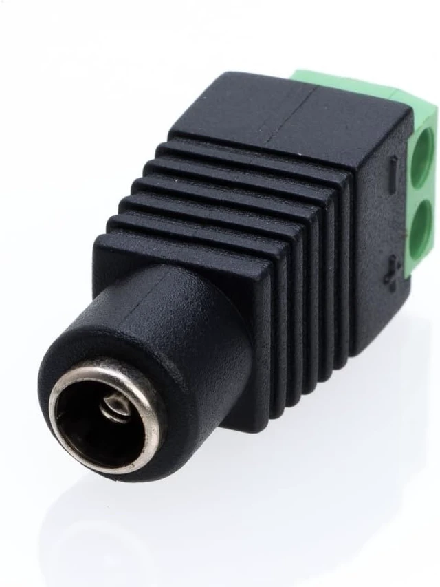 Alt view image 3 of 4 - Female DC Power Connectors, 12V DC 5.5mm x 2.1mm to Screw Terminal Jack Adapter for LED Strip, CCTV Security Camera Cable Wire Ends Plug (100)