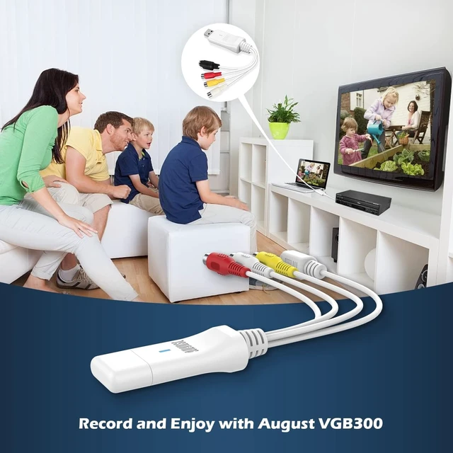 Alt view image 6 of 7 - External USB Video Capture Card VGB300 - Transfer VHS Home Videos to Mac OS and PC Windows - S-Video and Composite in