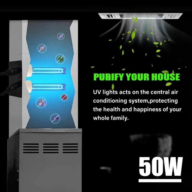 Alt view image 5 of 7 - 50 Watts Duct Disinfection Uv Light for Hvac, Uv Light for ac system, Ac Filter UV-C Lamp, uv lamp for furnace