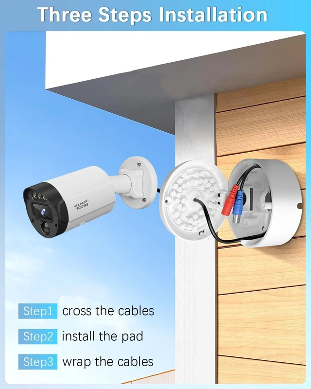 Alt view image 3 of 7 - ABS Universal Bullet Security Camera Junction Box, Outdoor CCTV IP Cameras Mounting Bracket, Hide Cable Junction Base Boxes for Surveillance Camera