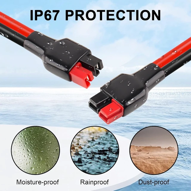 Alt view image 7 of 7 - 10AWG 25FT Anderson Extension Cable Solar Extension with Anderson Connector for Portable Power Station, Solar Panel & Generator