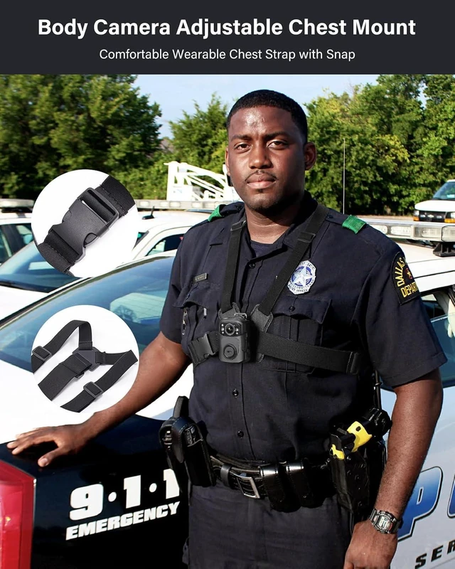 Alt view image 2 of 7 - Dual Shoulder Mount, Body Worn Camera Vest Mount, for All Brand Body Cam, Wearable Body Camera Mount with Adjust Board for Law Enforcement, Collecting Evidence, Free Hands for Video Record