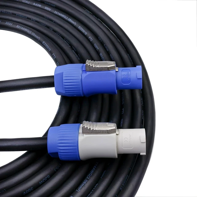 Alt view image 3 of 6 - 14Awg 3 Core Blue and White Head Display Screen Light Power Cable Durable Connection for LED Displays and Lighting Speaker Systems (10Feet)