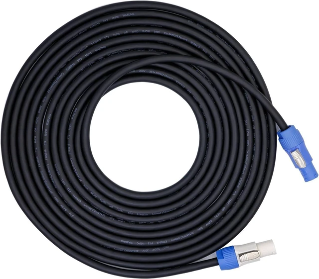 Main image of 14Awg 3 Core Blue and White Head Display Screen Light Power Cable Durable Connection for LED Displays and Lighting Speaker Systems (10Feet)