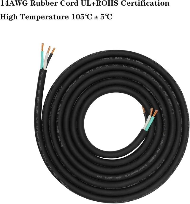 Alt view image 5 of 6 - 14Awg 3 Core Blue and White Head Display Screen Light Power Cable Durable Connection for LED Displays and Lighting Speaker Systems (10Feet)