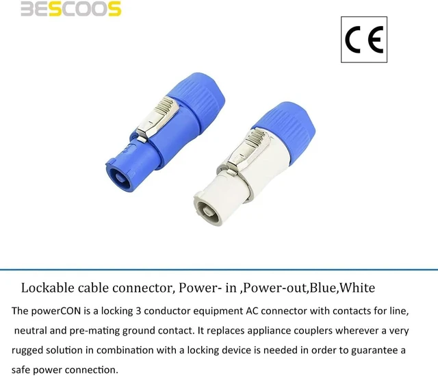 Alt view image 4 of 6 - 14Awg 3 Core Blue and White Head Display Screen Light Power Cable Durable Connection for LED Displays and Lighting Speaker Systems (10Feet)