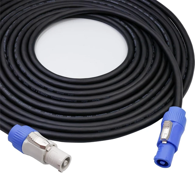 Alt view image 2 of 6 - 14Awg 3 Core Blue and White Head Display Screen Light Power Cable Durable Connection for LED Displays and Lighting Speaker Systems (10Feet)