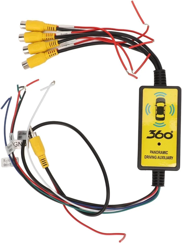 Main image of Car Backup Camera Splitter Switch 4 Input, 1 Output Intelligent Car Video Switcher Converter Comes with Remote Control