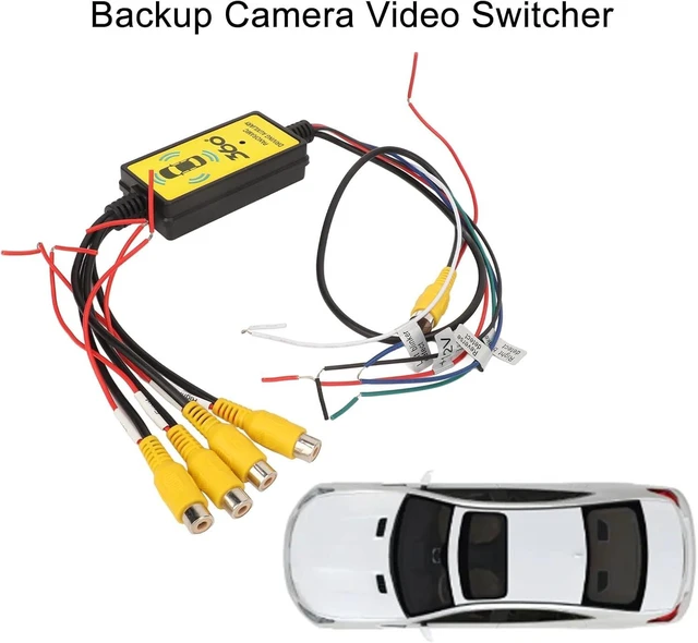 Alt view image 3 of 7 - Car Backup Camera Splitter Switch 4 Input, 1 Output Intelligent Car Video Switcher Converter Comes with Remote Control