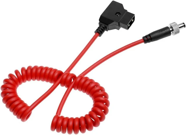 Alt view image 4 of 5 - Atomos Ninja V Power Cable Dtap to Locking DC 2.1 Coiled Cable for Blackmagic Video Assist, for Hollyland Mars 400S, Ultra Soft