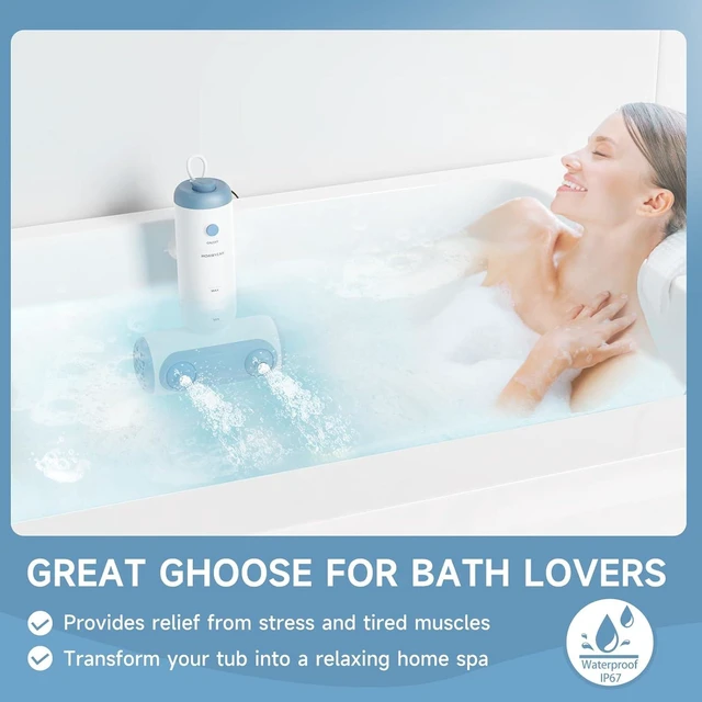 Alt view image 7 of 7 - Bath Jets for Tub, Two Modes - Bathtub Jet or Bubble Maker, Portable Bath Spa with Dual Jets, Bath Spa Jets Creates Soothing Bubbles and Massage, Bathtub Accessories for Relaxing Daily Use