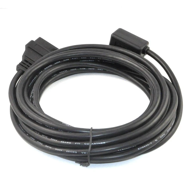 Alt view image 5 of 7 - 5M/16.4ft OBD II Cable OBD2 16 Pin Right/Left Angle Male to Female OBD Extenstion Cable for Car Auto Diagnostic Extender Cord Adapter (Pack of 2)