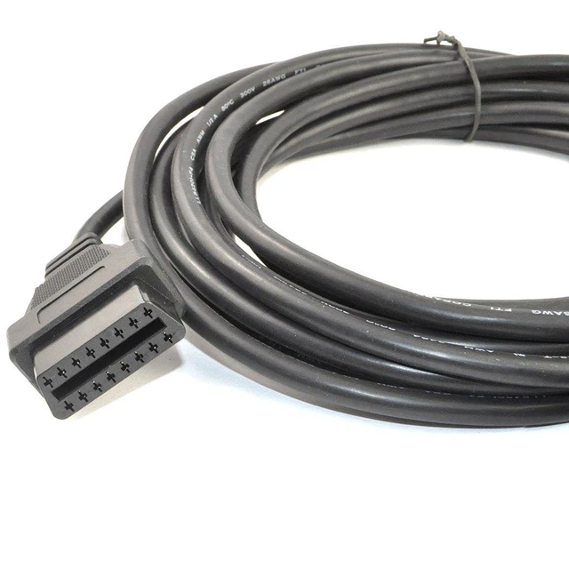 Alt view image 7 of 7 - 5M/16.4ft OBD II Cable OBD2 16 Pin Right/Left Angle Male to Female OBD Extenstion Cable for Car Auto Diagnostic Extender Cord Adapter (Pack of 2)