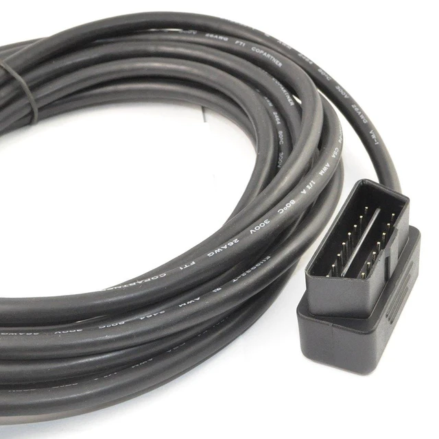 Alt view image 6 of 7 - 5M/16.4ft OBD II Cable OBD2 16 Pin Right/Left Angle Male to Female OBD Extenstion Cable for Car Auto Diagnostic Extender Cord Adapter (Pack of 2)