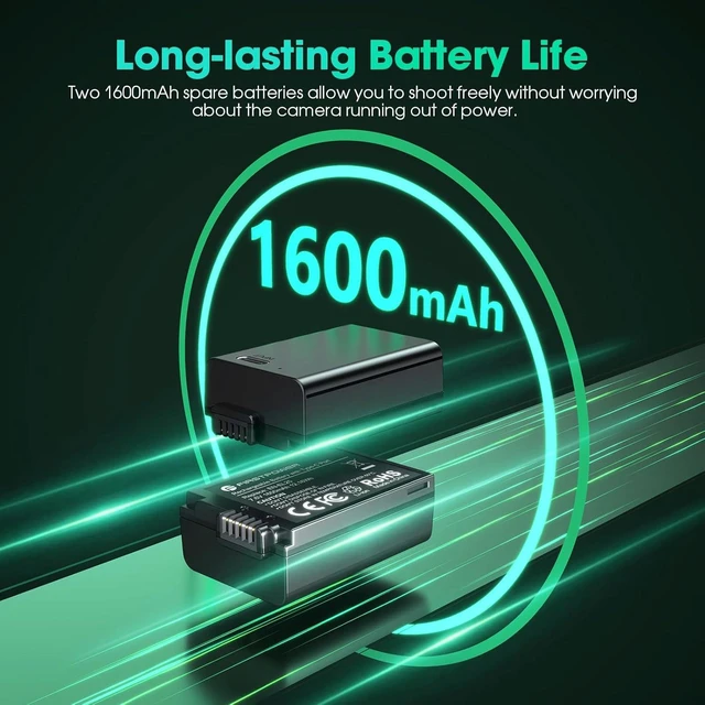 Alt view image 4 of 7 - EN-EL25 EN-EL25a Battery, 2-Pack 1600mAh with USB-C Fast Charging, Compatible with ZFC, Z30, Z50 Camera and MH-32 Charger