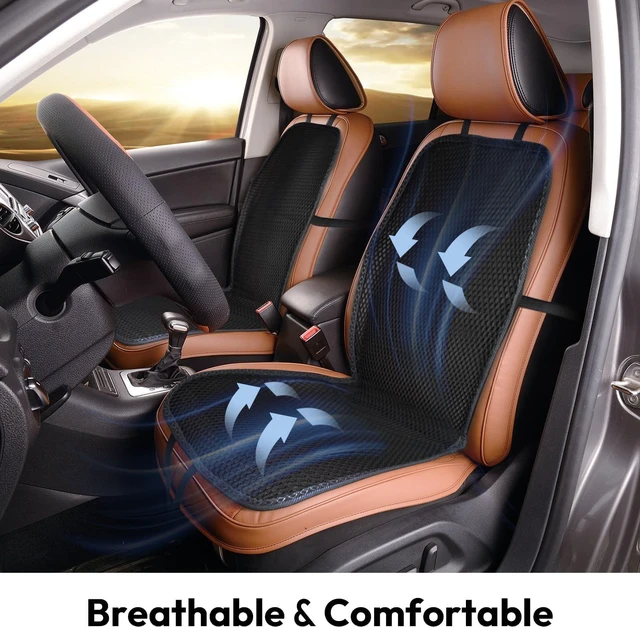 Alt view image 2 of 7 - Cool Double Breathable 3D Air Mesh Car Seat Cushion pad, Cool Chair seat, car seat Pads, Home Office Chair, Wheelchair, 41" x 15" - Black