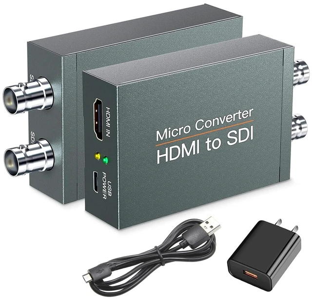 Main image of HDMI to SDI, HDMI to 3G-SDI/HD-SDI Converter, Audio Embedder 2 Way SDI Converter Dual SDI Output Adapter Support 1080P for Camera Home Theater