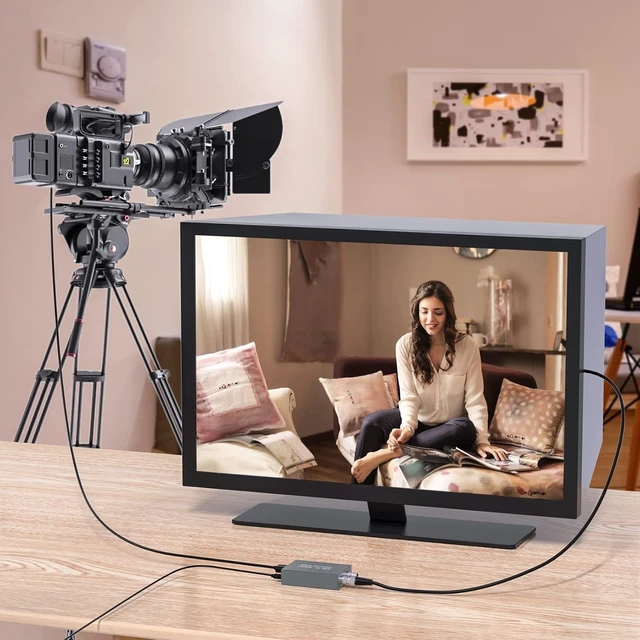 Alt view image 4 of 6 - HDMI to SDI, HDMI to 3G-SDI/HD-SDI Converter, Audio Embedder 2 Way SDI Converter Dual SDI Output Adapter Support 1080P for Camera Home Theater