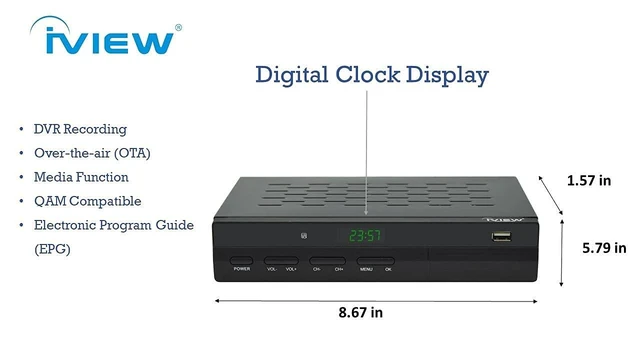 Alt view image 3 of 6 - -3500STB III, ATSC Digital Converter Box with Recording and Media Player, Analog to Digital, QAM Tuner, Channel 3/4, HDMI, A/V, USB, Learning Remote