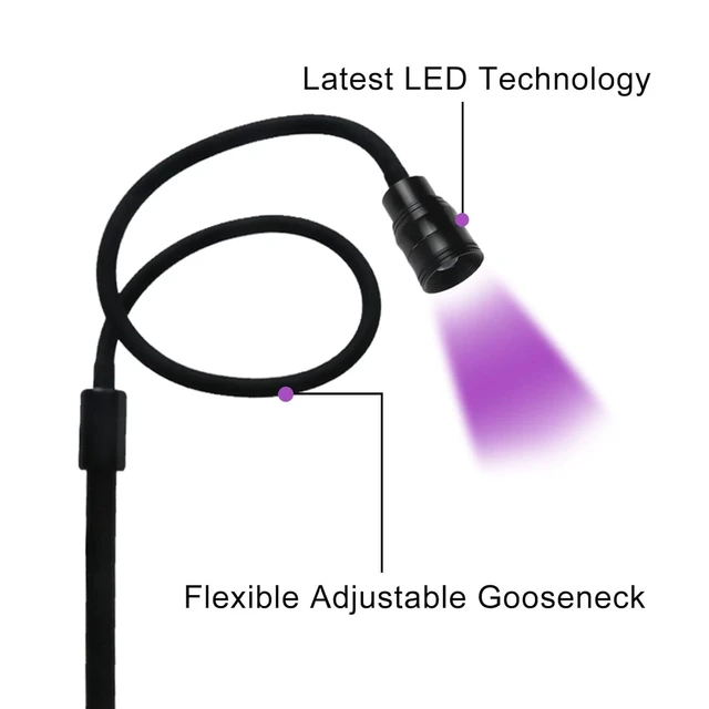 Alt view image 3 of 7 - UV Light for Lash Extension, Adjustable Lash Lamp, LED Foot Pedal UV Gel Curing Light