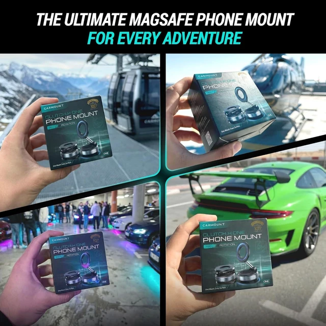 Alt view image 6 of 7 - Clutch-X One Upgraded Vacuum Phone Mount Suction Cup Car Phone Holder for iPhone, Window Phone Mount, 360° Vacuum Magnetic Phone Holder for Car, Magnetic Phone Holder with Suction Cup