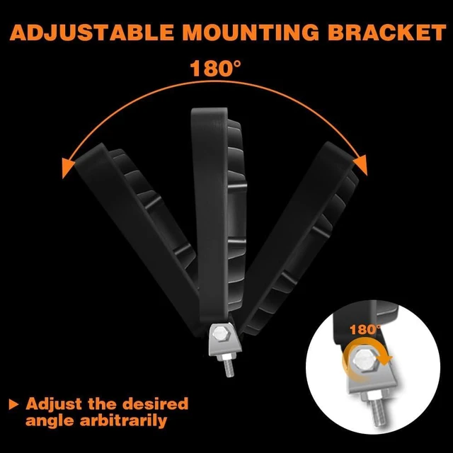 Alt view image 7 of 7 - LED Tractor Work Light 4 Inch 126W LED Light Pod 12V 24V Square Light Bars Spot Flood Off Road Lights Led Pods Driving Fog Light for Truck Golf Car RV Boat Grain Drill, Mower, Snowplow, 10Pcs