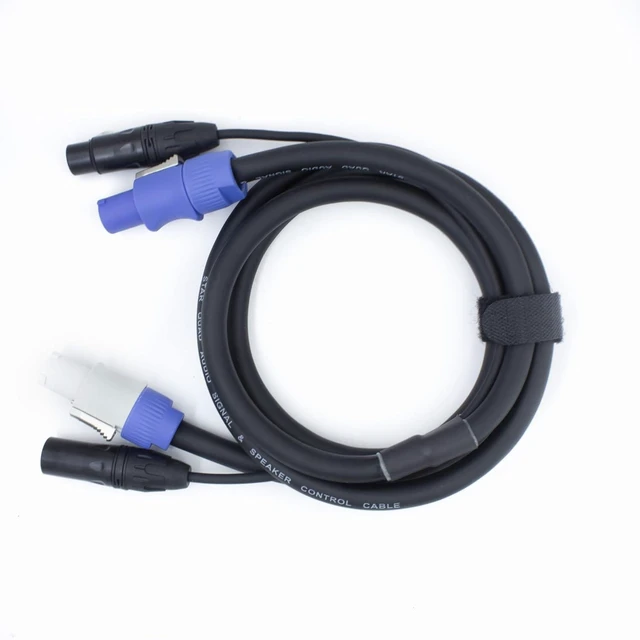 Alt view image 2 of 6 - Professional 13AWG Power Twist|DMX Cable - Stage Lighting Hybrid Cable with Speaker Power Signal Integration - Audio Signal (6Feet)