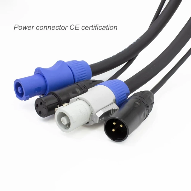 Alt view image 4 of 6 - Professional 13AWG Power Twist|DMX Cable - Stage Lighting Hybrid Cable with Speaker Power Signal Integration - Audio Signal (6Feet)