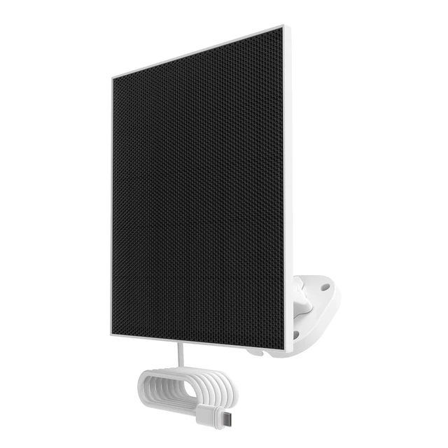 Alt view image 2 of 5 - myQ Solar Panel for myQ Outdoor Battery Camera, 6.5 Foot (2m) USB-C Cable, Waterproof, 3.8W and 5V, 360° Rotation & 180° Tilt