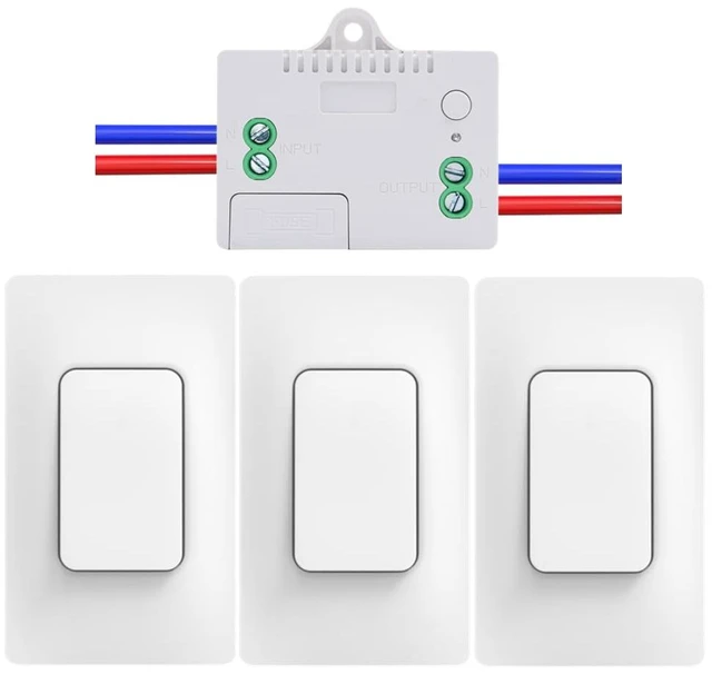 Main image of Self Powered Wireless Light Switch Kit Remote Light Switches Wireless No Wiring No Battery Kinetic Light Switch Wireless Radio Wall Switches for Home Lighting
