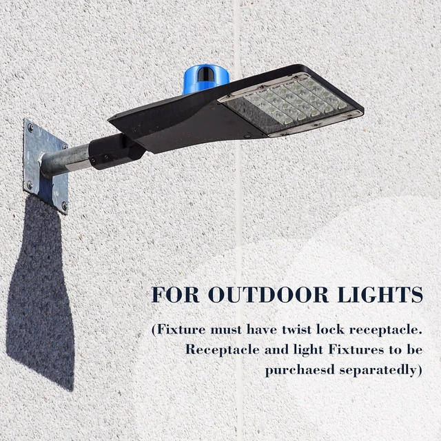 Alt view image 3 of 6 - 6 Pcs Twist Lock Photocell Sensor Auto on off Photocell Switch Dusk to Dawn Light Control Light Sensor for Outdoor Lights 120V to 277V, Blue